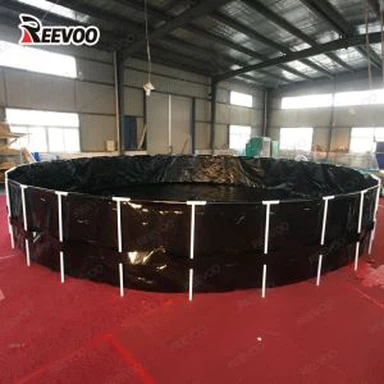 Кръгъл преносим PVC резервоар за отглеждане на риба